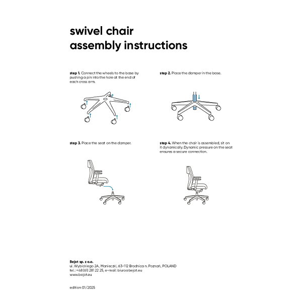 swivel chair assembly instructions